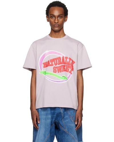 JW Anderson Purple 'naturally Sweet' T-shirt - Red
