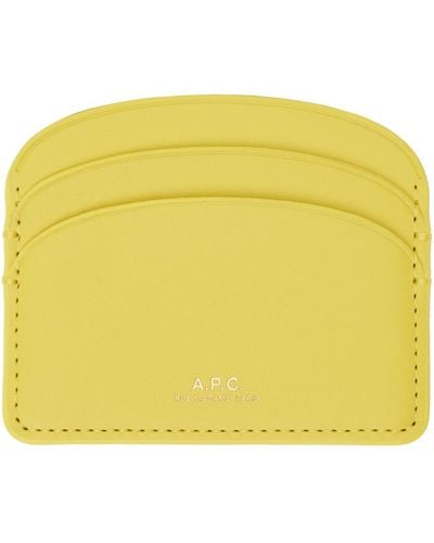 A.P.C. Demi-Lune Card Holder - Yellow