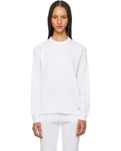 Alexander Wang T-shirt à manches longues blanc à emmanchures basses