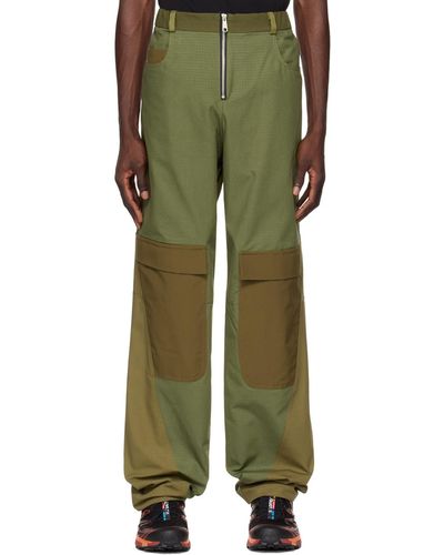 Spencer Badu Panelled Cargo Trousers - Green