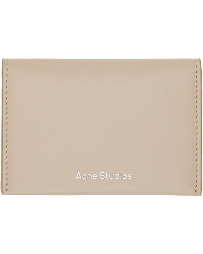 Acne Studios Taupe Bifold Card Holder - Black
