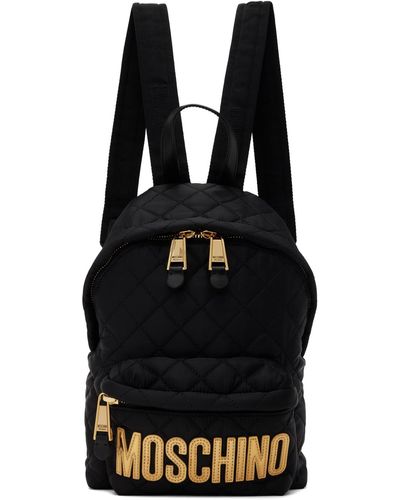 Moschino Sac à dos matelassé noir