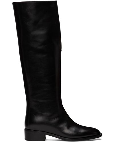 Peter Do V-neck Tall Boots - Black