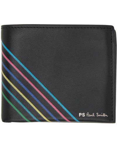 PS by Paul Smith Portefeuille noir à rayures - Multicolore