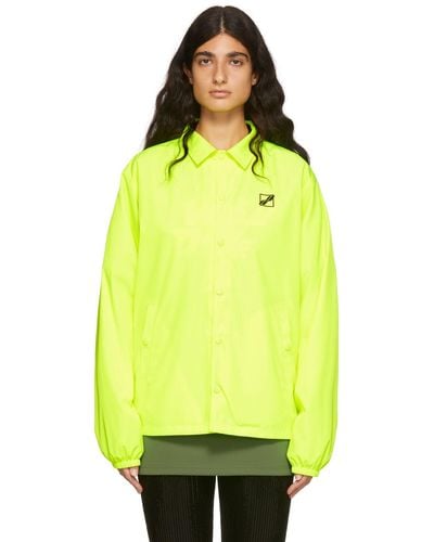 we11done Yellow Polyester Windbreaker Jacket