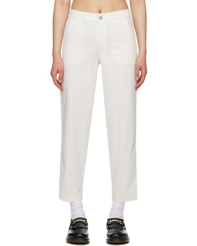 Levi's White baggy Dad Utility Jeans