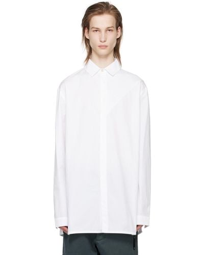 A_COLD_WALL* * White Contrast Panel Shirt - Black