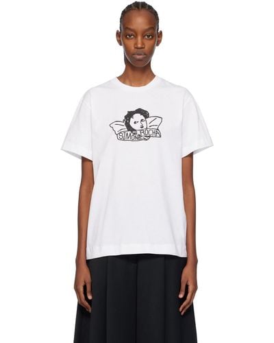 Simone Rocha ホワイト Angel Baby Tシャツ