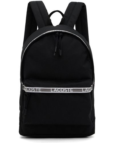 Lacoste black online backpack