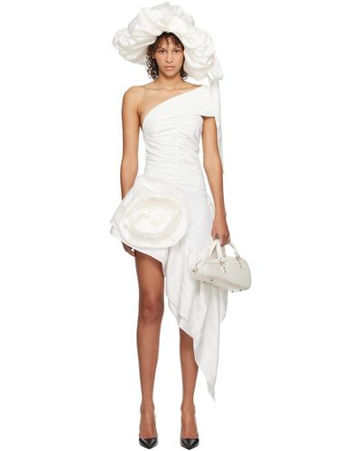 VAQUERA Robe de réception courte blanche exclusive à ssense - mariage - Noir