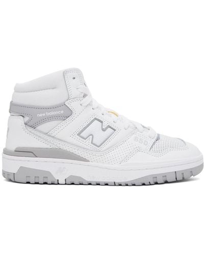 New Balance White 650 Sneakers - Black