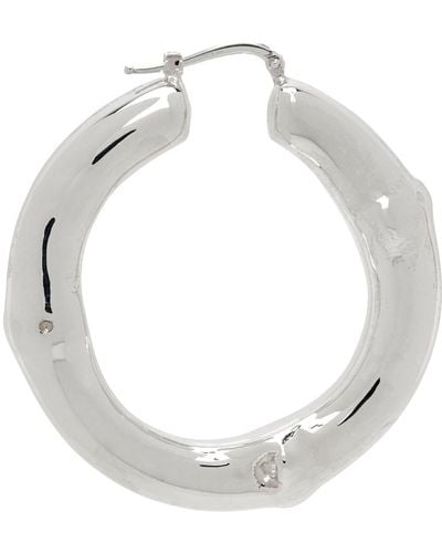 Jil Sander Silver Hoop Single Earring - Metallic