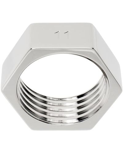 Maison Margiela Silver Nut Wide Ring - Metallic