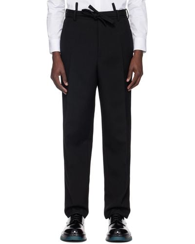 Jil Sander Layered Trousers - Black