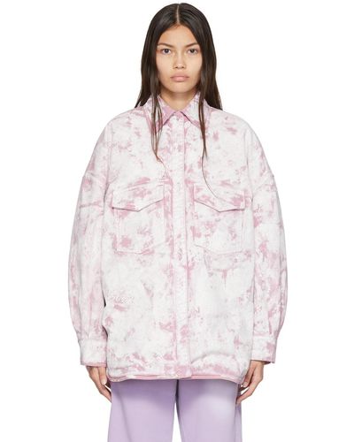 The Attico Pink Painted Jacket - White