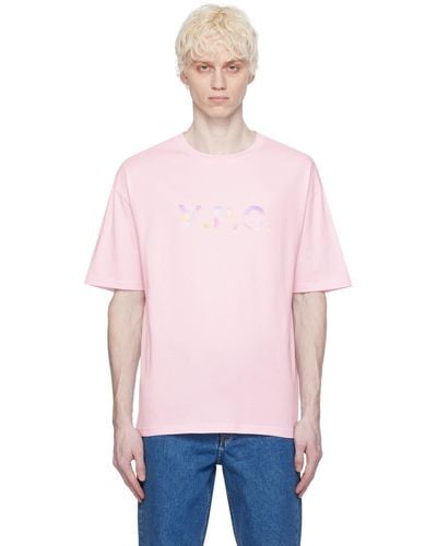 A.P.C. River ロゴプリント Tシャツ - ピンク