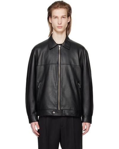 Wacko Maria Zip Leather Jacket - Black