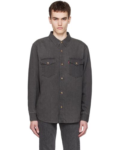 Levi's Chemise western noire en denim