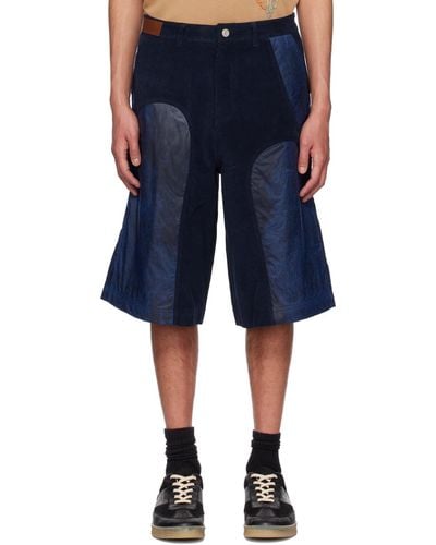 ANDERSSON BELL Paneled Shorts - Blue