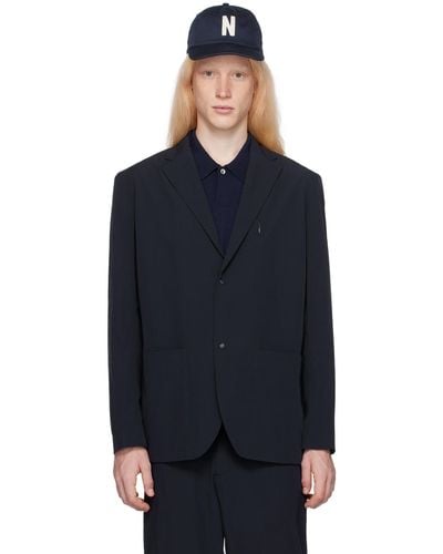 Norse Projects Navy Emil Blazer - Blue