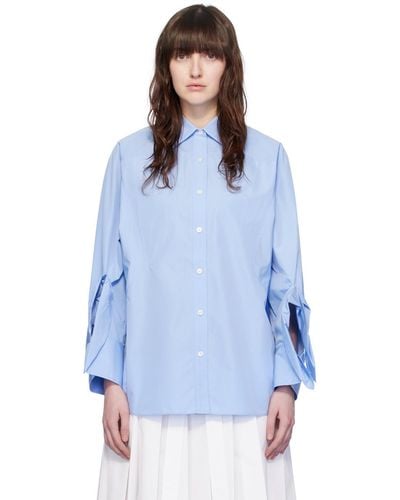 3.1 Phillip Lim ブルー オーバーサイズ シャツ