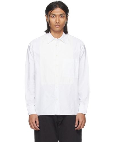 Universal Works Bib Front Shirt - White