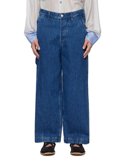 Dries Van Noten Faded Jeans - Blue