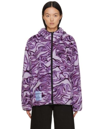 McQ Mcq Purple Fleece Cabbage Jacket