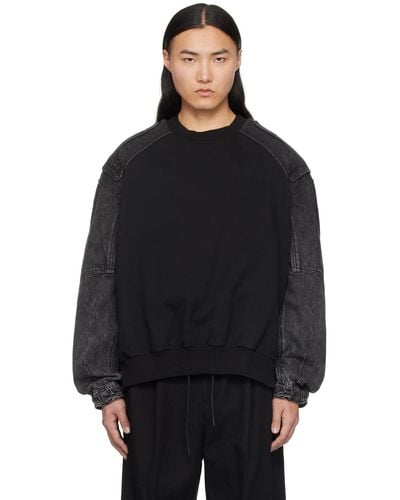 Juun.J Panelled Sweatshirt - Black