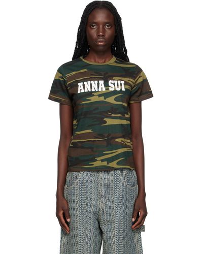 Anna Sui T-shirt vert exclusif à ssense - Noir
