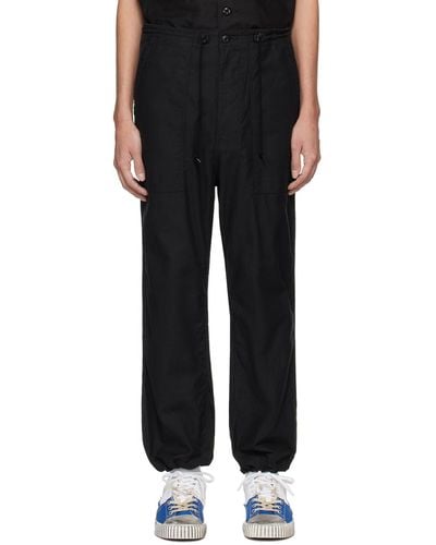 Needles Black String Fatigue Trousers