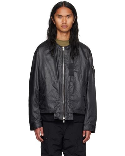 Meanswhile Ssense Exclusive 4-way Reversible Bomber Jacket - Black