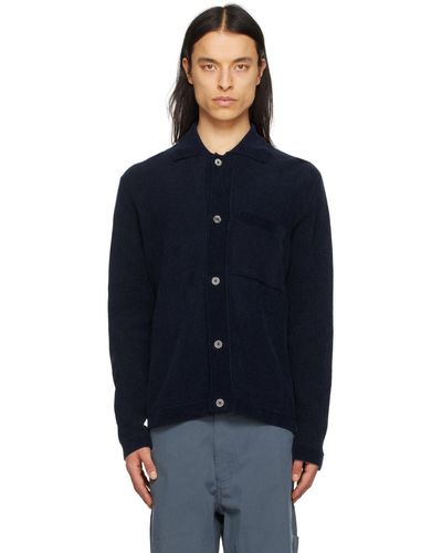 Norse Projects Navy Erik Cardigan - Blue