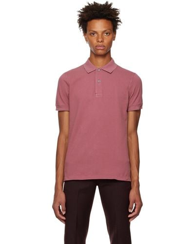 Tom Ford Two-button Polo - Red