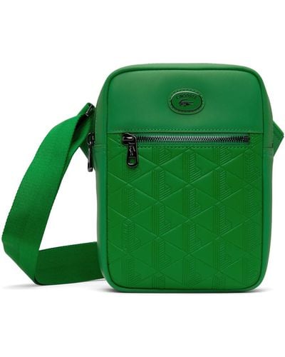 Lacoste Leather Monogram Vertical Bag - Green
