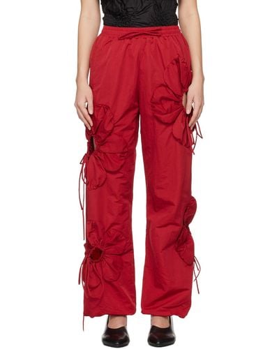 JKim Flower Lounge Trousers - Red