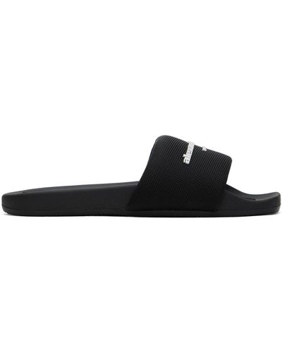 Alexander Wang Black Aw Pool Slides