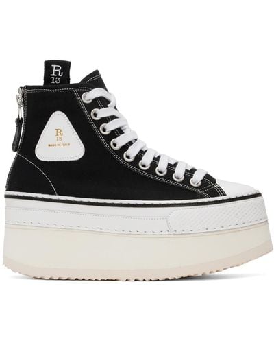 R13 Courtney Platform Sneakers - Black