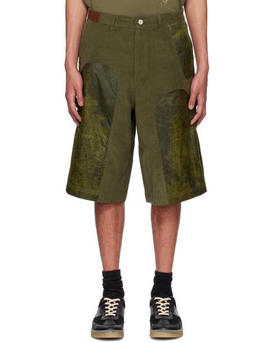ANDERSSON BELL Paneled Shorts - Green