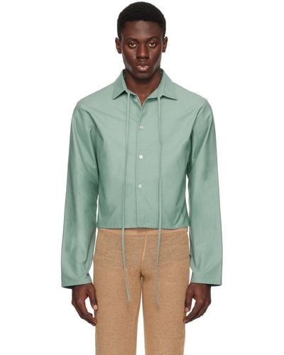 Ludovic de Saint Sernin Crop Shirt - Green