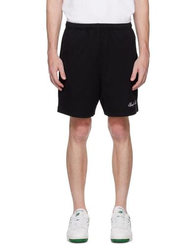 Sporty & Rich Sportyrich Cursive Gym Shorts - Black
