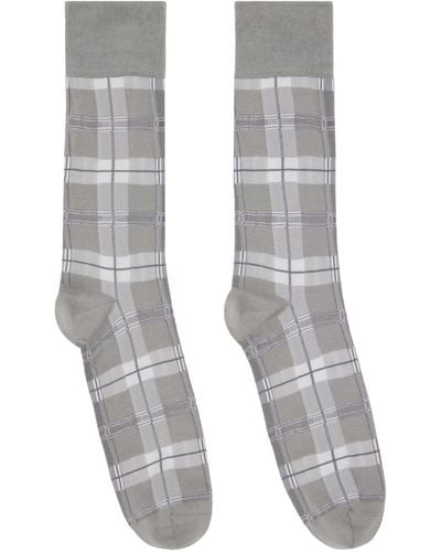 Thom Browne Grey Check Socks