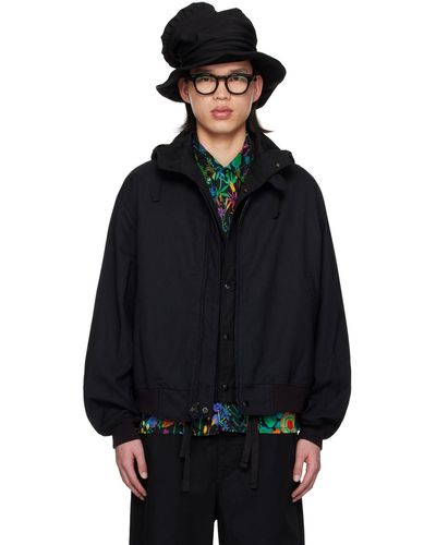 Engineered Garments Enginee Garments Stand Collar Bomber Jacket - Black