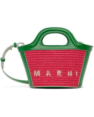 Marni &ーン マイクロ Tropicalia トートバッグ - グリーン