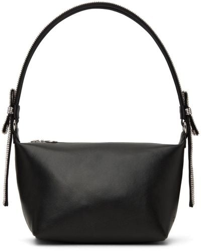 Kara Double Bow Shoulder Bag - Black