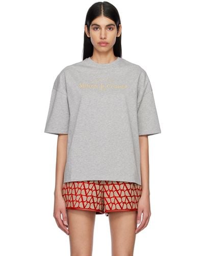 Valentino Embroide T-shirt - Grey