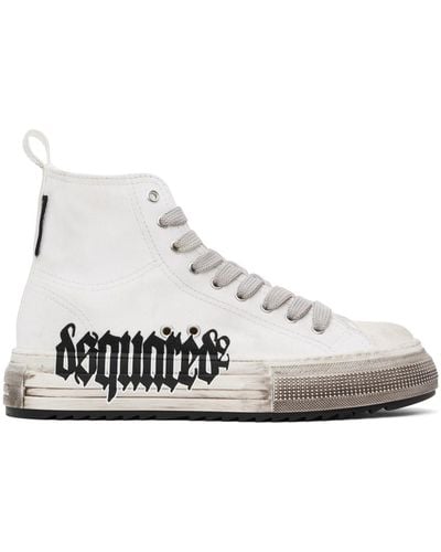 DSquared² White Berlin Sneakers - Black