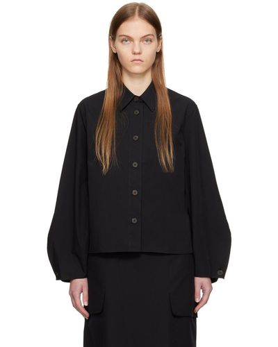 Studio Nicholson Mulder Long Sleeve Shirt - Black