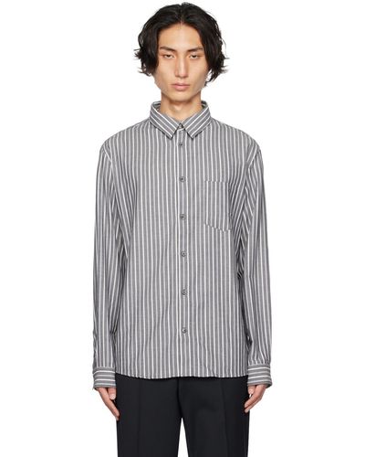 A.P.C. . Blue Clement Shirt - Grey