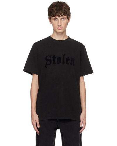 Stolen Girlfriends Club T-shirt underground noir à logo en velours